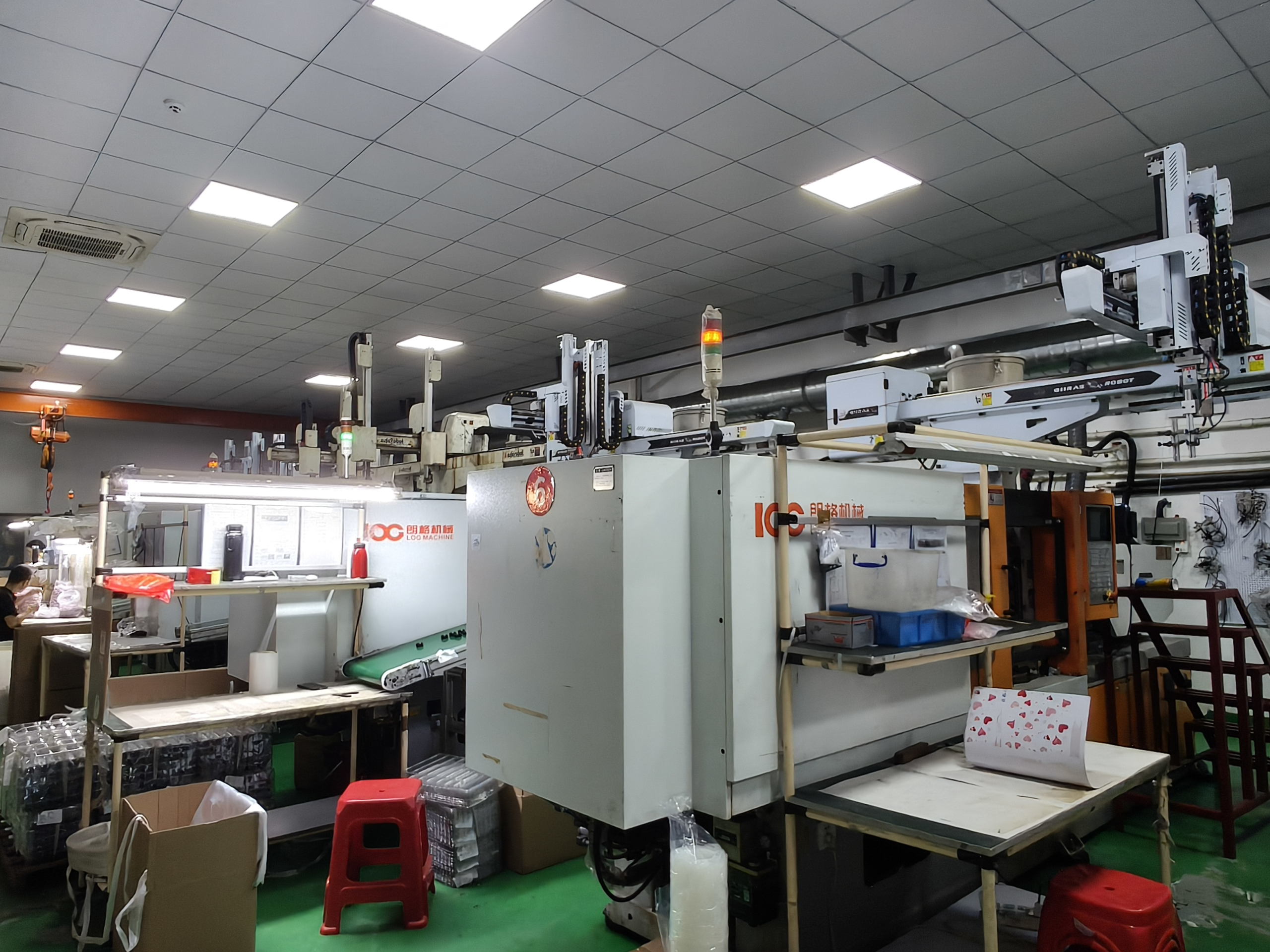 Factory workshop producing customized plastic products